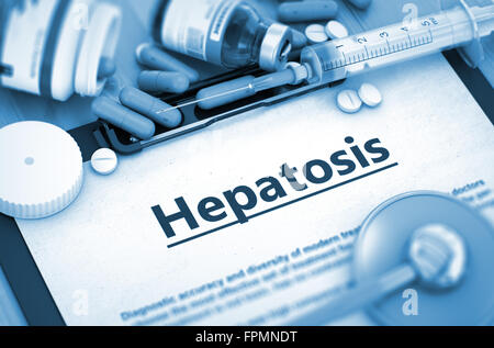 Epatopatie. Concetto medico. Foto Stock