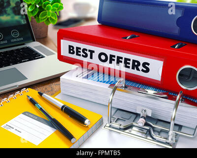 Migliori offerte sul Red Ring Binder. Sfocato, tonica immagine. Foto Stock