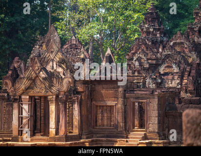 Edifici della cittadella delle donne, Banteay Srei, Cambogia, AD 987 Foto Stock