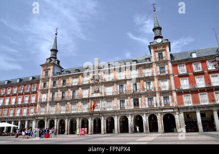 Casa de la Panaderia su Plaza Mayor di Madrid in Spagna Foto Stock