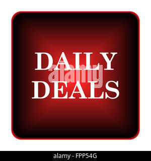 Offerte giornaliere icona. Pulsante Internet su sfondo bianco. Foto Stock