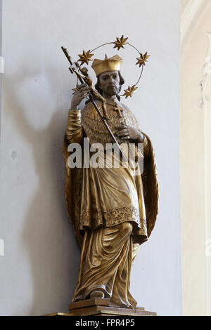 San Giovanni di Nepomuk, Basilica di San Vito di Ellwangen, in Germania il 7 maggio 2014. Foto Stock