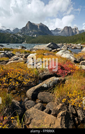 WY01318-00...WYOMING - i vertici del vento Rived gamma che domina il lago di Smith nella popo Agie Wilderness. Foto Stock