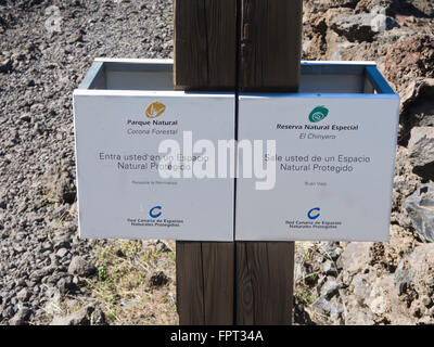 Da una area protetta di un altro, escursionismo in Tenerife dà una buona impressione di come pure la loro bellezza naturale è preso cura di Foto Stock