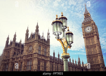 Il Big Ben e il parlamento a Londra Foto Stock