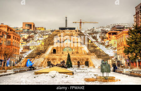 Cascata complessa, un enorme scalinata in Yerevan Foto Stock