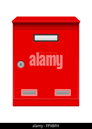 Casella di posta su uno sfondo bianco. Foto Stock