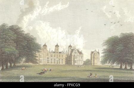 WARCS: Aston Hall, Warwickshire: Westall, antica stampa 1830 Foto Stock