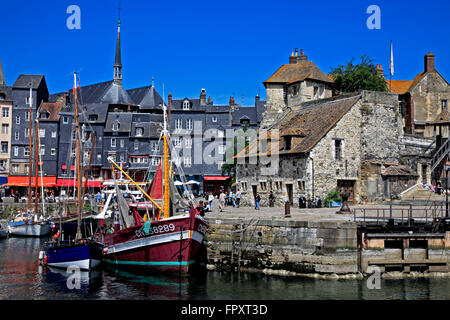 Porto di Honfleur, Normandia, Francia Foto Stock