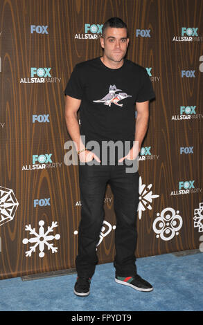 PASADENA, CA - 11 gennaio 2010: "Glee' star Mark Salling al Fox TV All-Star Party presso Villa Sorisso, Pasadena, CA. Foto Stock