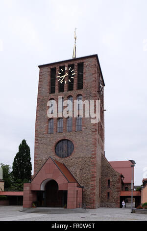 Saint Lawrence chiesa in Kleinostheim, Germania il 08 giugno, 2015. Foto Stock