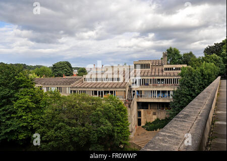 Dunelm House, Università di Durham Student Union Building e il Kingsgate Bridge Foto Stock