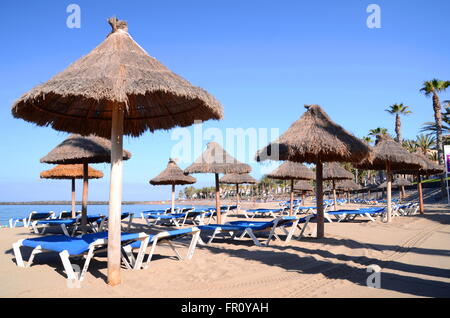 Bella sandy Playa del Camison in Playa de las Americas a Tenerife, Spagna Foto Stock