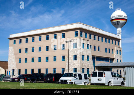 Florida Everglades, Tamiami Trail, Miccosukee Seminole Tribe Reservation, nativi americani Indiani popoli indigeni, edificio, amministrazione, municipio, wat Foto Stock