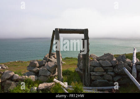 Old Settlers' house, Capo Dezhnev, la maggior parte orientale dell Eurasia, Estremo Oriente Russo Foto Stock