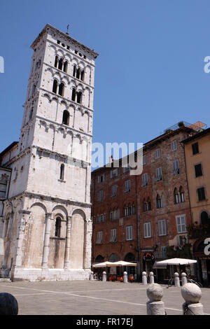 Chiesa di San Michele in Foro a Lucca, Italia, il 06 giugno, 2015 Foto Stock