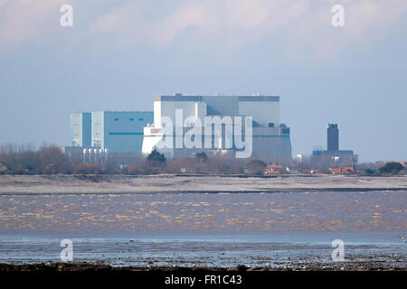 Somerset, Regno Unito - 28 Febbraio 2016: Hinkley Point Centrale Nucleare Somerset, Regno Unito. Solo uso editoriale Foto Stock