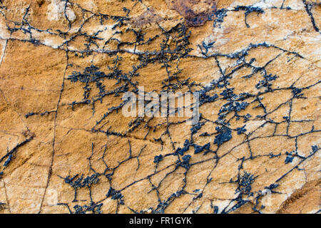 Strisce di rocce formate dalla natura. Foto Stock