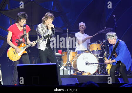 Rolling Stones , Ron Wood , Mick Jagger, Charlie Watts, Keith Richards Buffalo 7/11/2015 photo Michael Brito Foto Stock