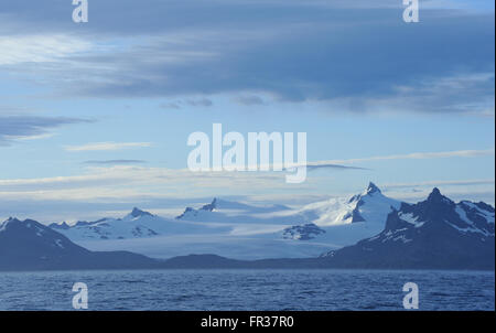 Il nord-ovest della Georgia del Sud all'alba. Georgia del sud. 19Feb16 Foto Stock