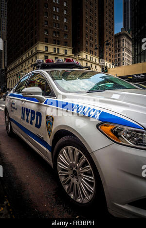 NYPD auto di pattuglia, New York City, Stati Uniti d'America. Foto Stock