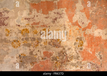 Le mura medievali dipinti di rosa e estoile nel Sagrato Camera, Chiesa Parrocchiale di San Lorenzo, Ludlow, Shropshire, Inghilterra, Regno Unito Foto Stock