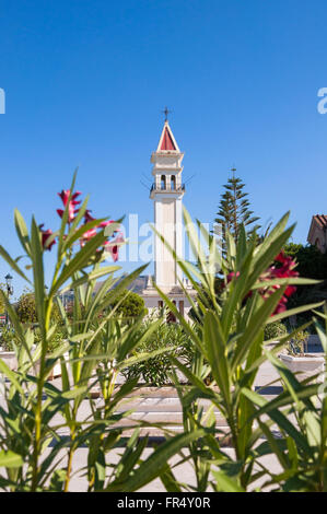Torre di San Dionisio Chiesa a Zante, Grecia Foto Stock