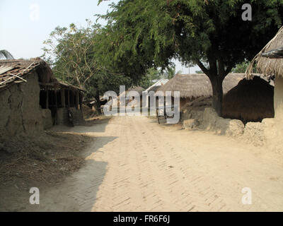 Villaggio bengalese 18 gennaio 2009 in Sundarbans, West Bengal, India. Foto Stock