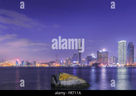 Cina Isola di Gulangyu in xiamen di notte Foto Stock