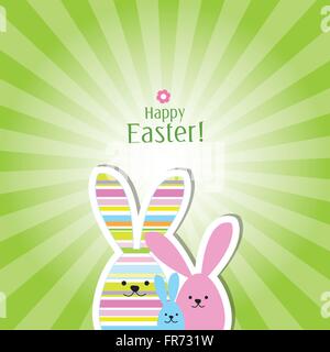 Scheda di Pasqua - biglietto di auguri con spazio di copia Illustrazione Vettoriale