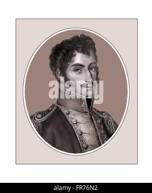 Simon Bolivar, 1783-1830, statista, dirigente rivoluzionario, Ritratto Foto Stock