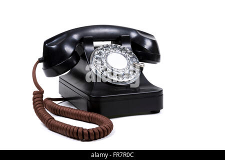 Un nero telefono rotante Foto Stock