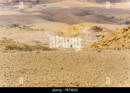 Deserto paesaggio di montagna, Giordania, Medio Oriente Foto Stock