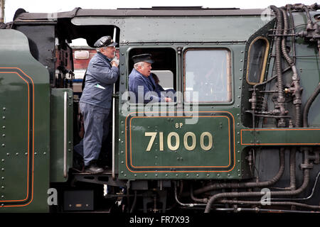 BR '8P' 4-6-2 No. 71000 'Duke of Gloucester' attende a Carmarthen Foto Stock