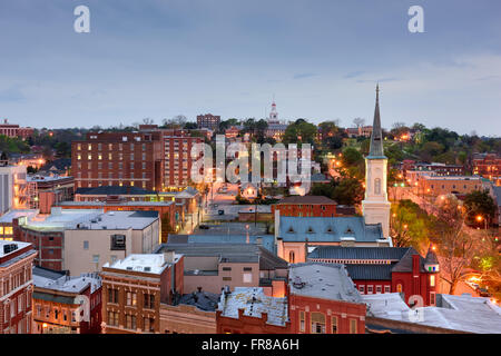 Macon, GEORGIA, STATI UNITI D'AMERICA skyline del centro. Foto Stock