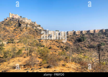 Kumbhalgarh Fort, Mewar, Rajsamand, Rajasthan, India, Asia Foto Stock