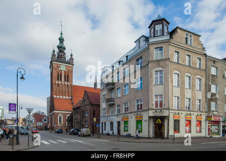 La chiesa gotica di Santa Caterina a Danzica città vecchia, Polonia. Foto Stock