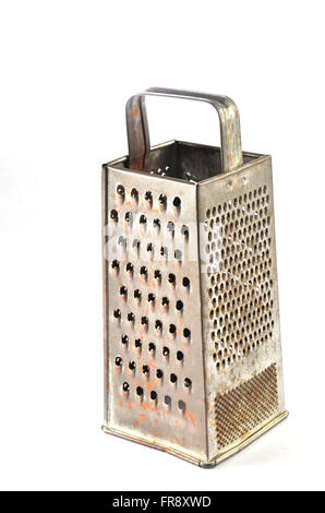 Fatto a mano rusty tin cucina grattugia circa cinquanta anni Foto Stock