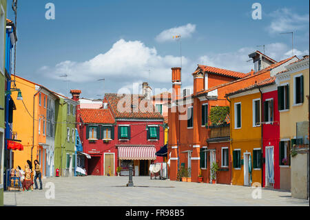 Isola di Burano, Venezia, Italia e Europa Foto Stock