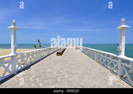 La spiaggia di Irachema Pier Foto Stock