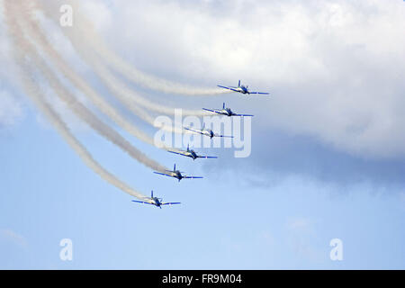 Presentazione del fumo Squadron Base Aerea de Santa Maria Foto Stock