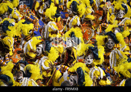 Sfilata di Carnevale del Gremio Recreativo Escola de samba Unidos da Tijuca Foto Stock