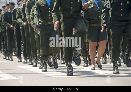 Parata di celebrazione del 7 settembre a Avenida Presidente Vargas Foto Stock