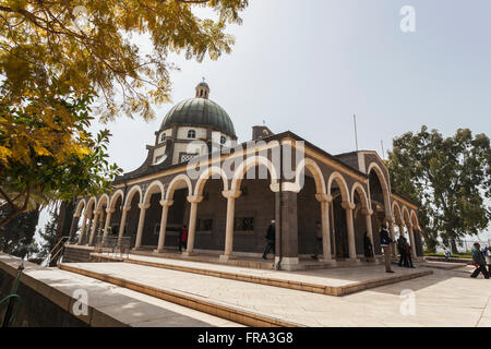 La chiesa edificio con tetto a cupola; Galilea, Israele Foto Stock