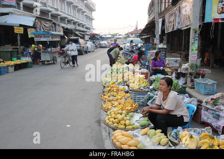 Street Market, Sukhothai,Thailandia Foto Stock