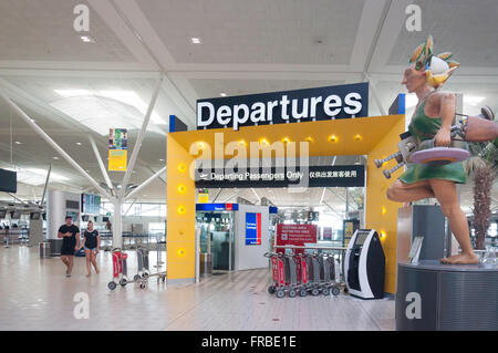 Gate di partenza presso l'Aeroporto Internazionale di Brisbane, Brisbane, Queensland, Australia Foto Stock