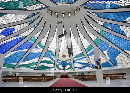 Vista giornat da Catedral Metropolitana Nossa Senhora Aparecida Foto Stock