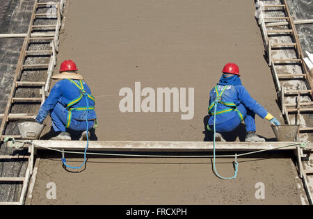 Cementificazione del canale di bypass del Rio São Francisco Foto Stock