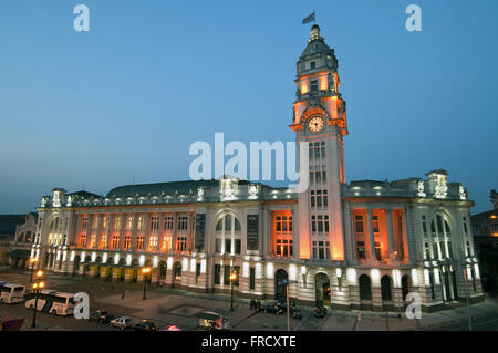 Vista superiore del Julio Prestes la stazione ferroviaria e la Sala Sao Paulo Foto Stock