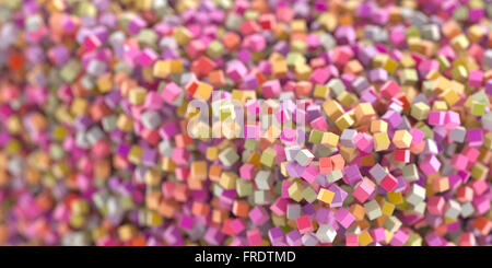 Cubi colorati sfondo originale, 3d illustrazione Foto Stock
